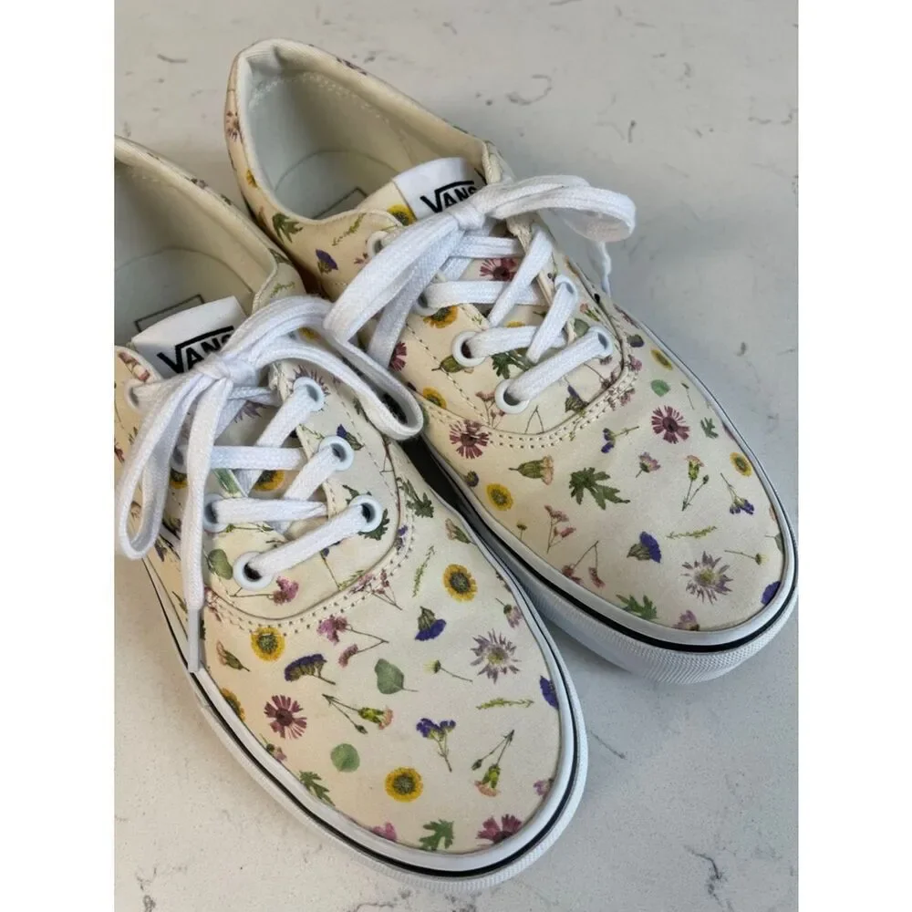 Vans Doheny 'Pressed Floral - Classic White' Women’s Size 6.5 Worn 2-3 Times